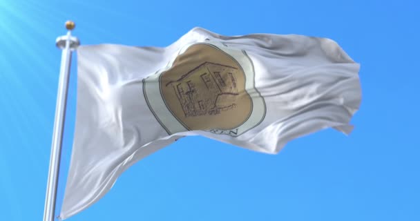 Bandera Prizren Kosovo Bucle — Vídeos de Stock
