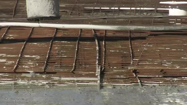 Beton Wlany Główny Łańcuch Żelazny Kutej Konstrukcji — Wideo stockowe