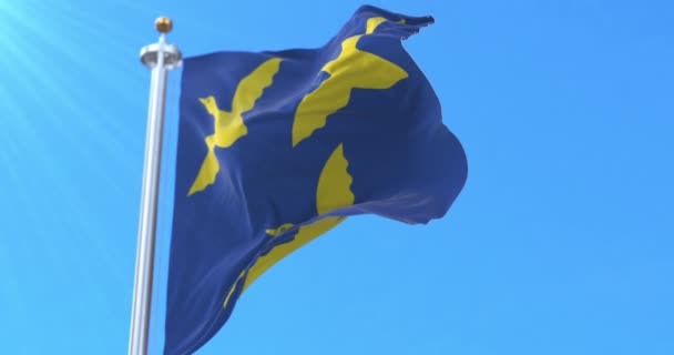 Bendera Foglo Aland Finlandia Pengulangan — Stok Video