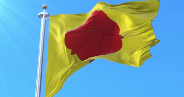 Bandera Sorum Kommune Noruega Bucle — Vídeo de stock