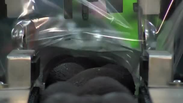 包装ラインの熟したアボカドの皿のパッキング — ストック動画