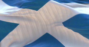 İskoçya bayrağı sallanıyor. Döngü