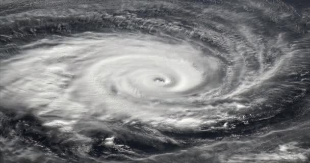Vista Aérea Formação Ciclone Extratropical Oceano — Vídeo de Stock
