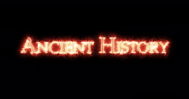 Ancient History Written Fire Loop — Stock Video