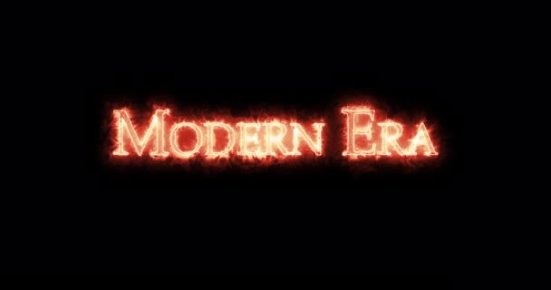 Modern Era Written Fire Loop — Stock Video