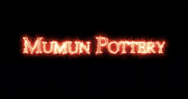 Mumun Pottery Written Fire Loop — Stock Video