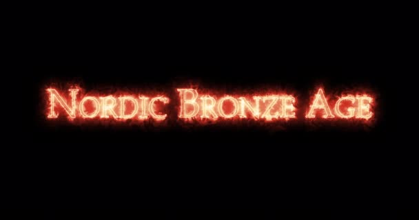 Nordic Bronze Age Geschreven Met Vuur Lijn — Stockvideo