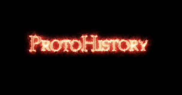 Protohistory Written Fire Loop — Stock Video