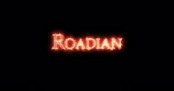 Roadian Written Fire Loop — Stock Video