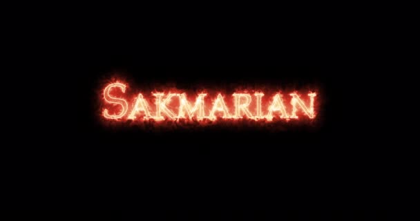 Sakmarian Pisał Ogniem Pętla — Wideo stockowe