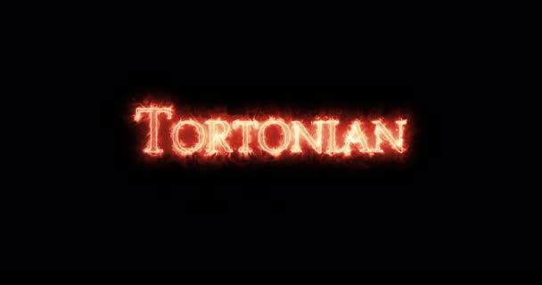 Tortonian Written Fire Loop — Stock Video