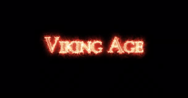 Zaman Viking Ditulis Dengan Api Pengulangan — Stok Video