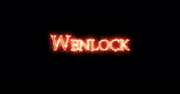 Wenlock Written Fire Loop — Stock Video