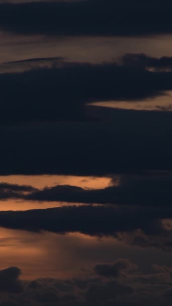 Cielo Con Nubes Atardecer Lapso Tiempo Vertical — Vídeos de Stock