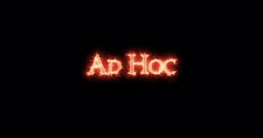 Ad Hoc ateşle yazılmış. Döngü