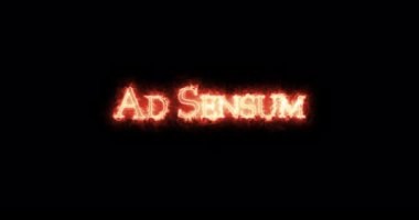 Ad Sensum ateşle yazılmış. Döngü