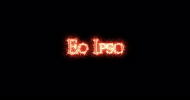 Ipso Geschreven Met Vuur Lijn — Stockvideo