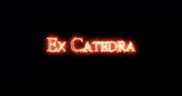 Mantan Catedra Ditulis Dengan Api Pengulangan — Stok Video