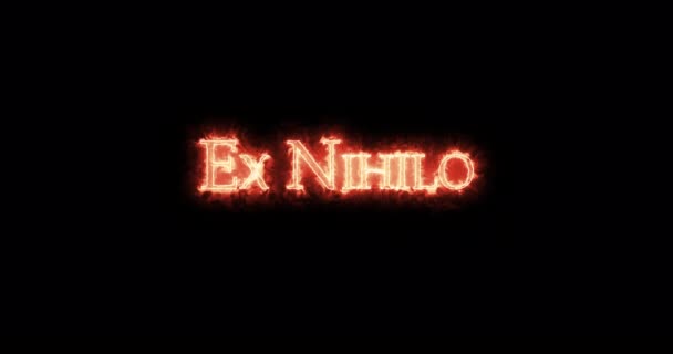 Nihilo Ditulis Dengan Api Pengulangan — Stok Video