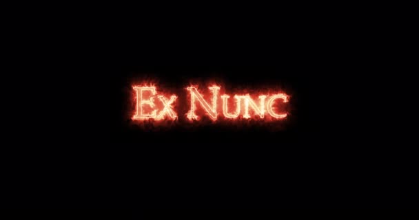 Nunc Ditulis Dengan Api Pengulangan — Stok Video