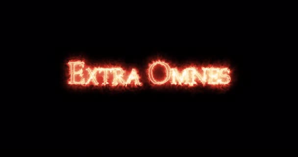 Extra Omnes Ditulis Dengan Api Pengulangan — Stok Video