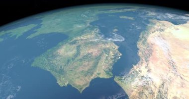 Akdeniz, Afrika 'da. Uzaydan hava görünümü