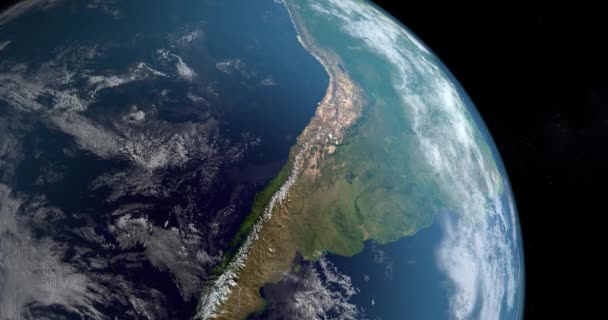 安第斯山脉或安第斯山脉 从空间看空中 — 图库视频影像