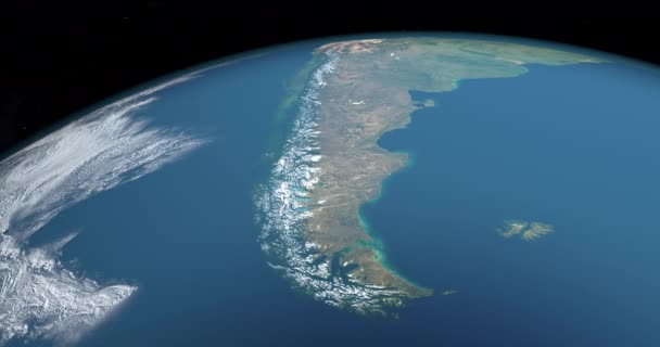 アンデス山脈 アンデス山脈 アメリカ 宇宙からの空からの眺め — ストック動画