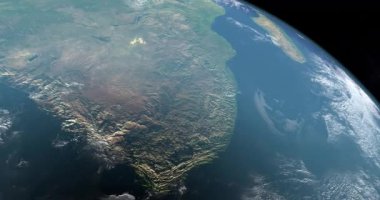 Amerika 'daki Drakensberg Dağları. Uzaydan hava görünümü