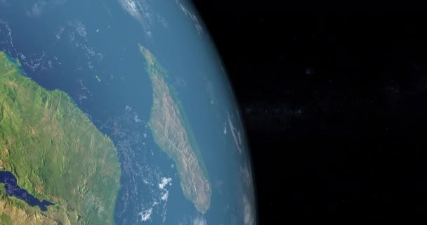 マダガスカル島 アフリカ 宇宙からの空からの眺め — ストック動画