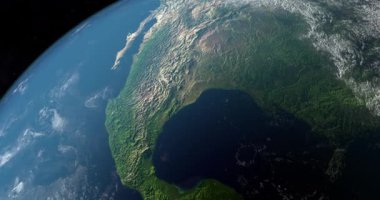 Trans-Meksika Volkanik Kuşağı, Amerika. Uzaydan hava görünümü