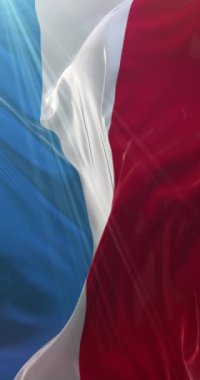 Lüksemburg Bayrağı. Döngü. 4K Dikey