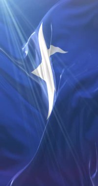 Somali bayrağı. 4K dikey. Döngü