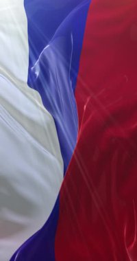 Sırp Cumhuriyeti 'nin bayrağı. 4K dikey. Döngü