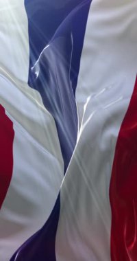 Tayland bayrağı. 4K dikey. Döngü