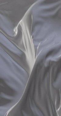 Beyaz bayrak sallanıyor. 4K dikey. Döngü