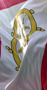 Sikkim bayrağı. 4K dikey. Döngü