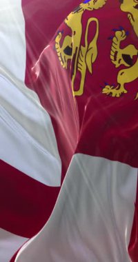 Sark bayrağı. 4K dikey. Döngü