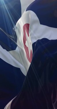 Indianapolis bayrağı, Amerika Birleşik Devletleri. 4K dikey. Döngü