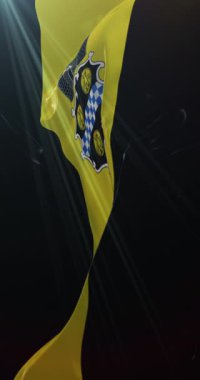 Pittsburgh şehir bayrağı, ABD ya da Amerika Birleşik Devletleri. Döngü. 4K Dikey