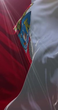 İspanya 'nın Cantabria özerk bölgesinin bayrağı. 4K Dikey