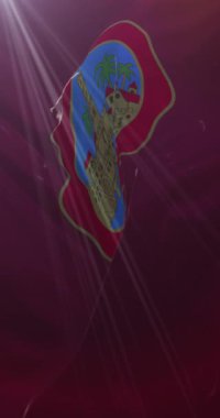 İspanya 'nın Endülüs kenti Cordoba' nın bayrağı. 4K Dikey