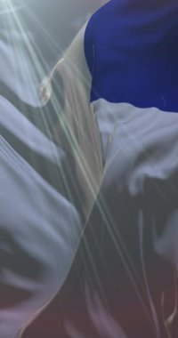 Bask Bölgesi, İspanya 'da San Sebastian bayrağı. 4K Dikey