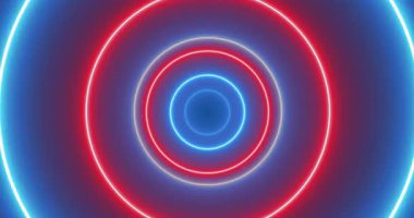 Neon Circles Tüneli. Döngü