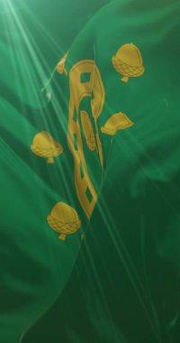 İngiltere 'nin doğusunda Rutland ilçesinin bayrağı. Döngü. 4K Dikey