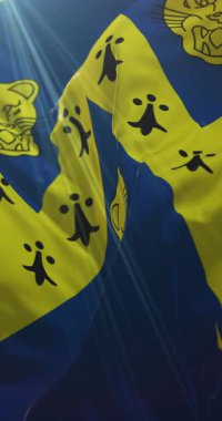 Shropshire İngilizce ilçe İngiltere'nin West Midlands'deki / daki bayrağı. Döngü