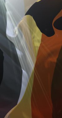 Uluslararası Ayı Kardeşliği Bayrağı. Döngü. 4K Dikey