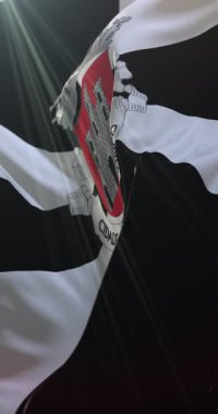 Castelo Branco, Portekiz. 4K dikey. Döngü