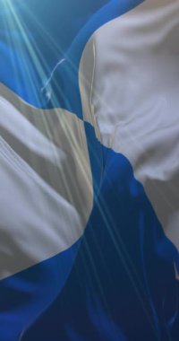 Bari bayrağı, İtalya. 4K dikey. Döngü