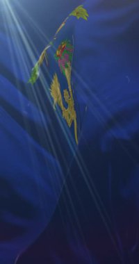 Caserta bayrağı, İtalya. 4K dikey. Döngü